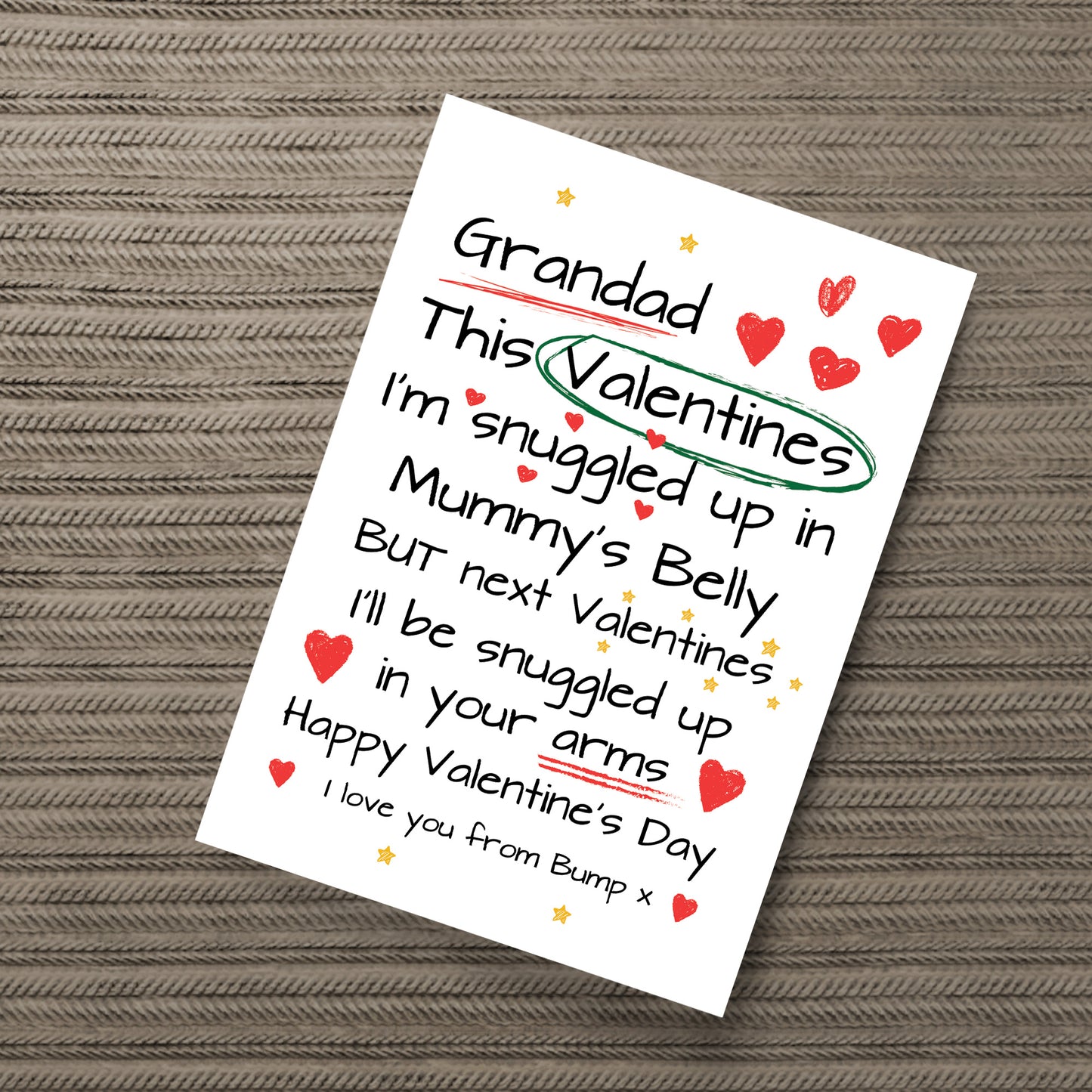 Grandad To Be Gifts For Valentines Day Gift From Bump Print