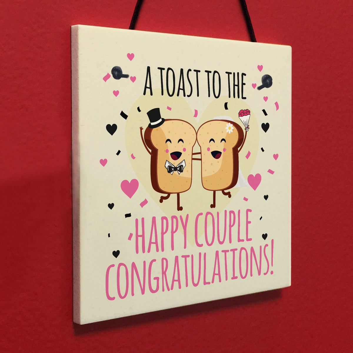 Handmade Wedding Card Bride Groom Congratulations Newlyweds