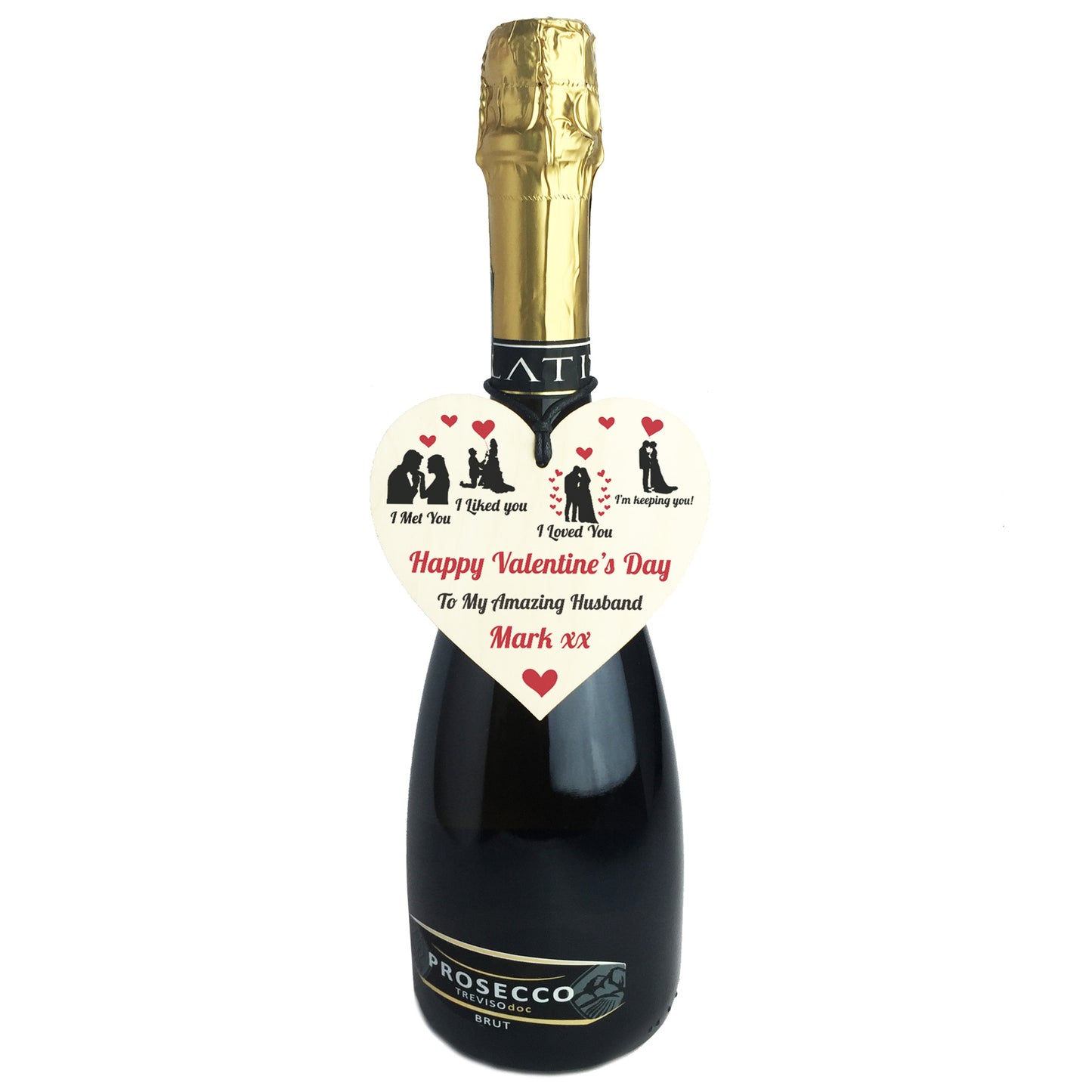 Personalised Valentines Day Gift For Husband Wood Heart Husband