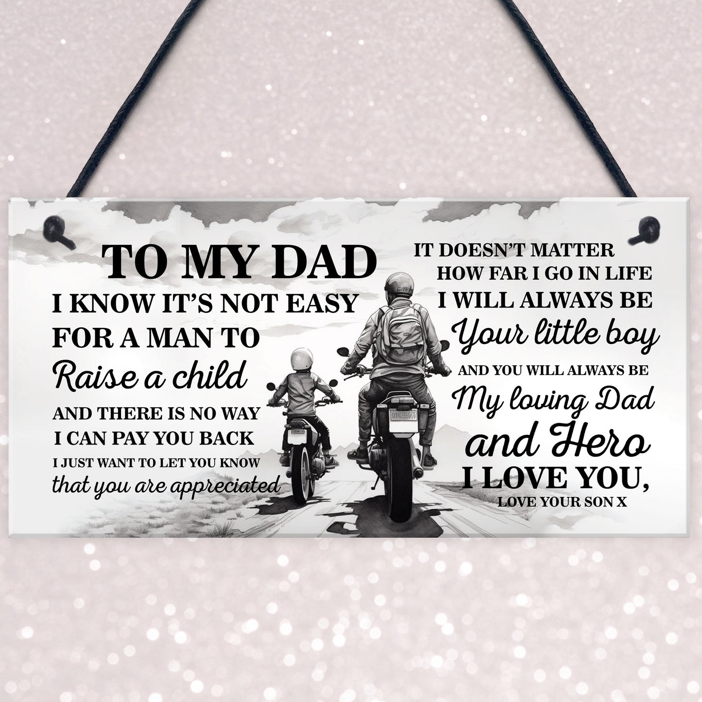 Novelty Motorbike Motorcyle Sign Biker Gift For Dad Fathers Day