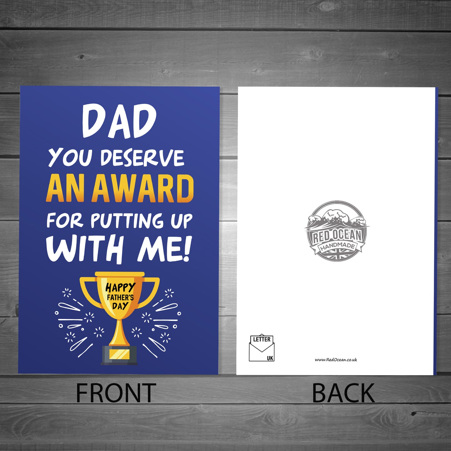 Mother's Day Card Award Funny Greeting Card for Dad Daughter Son