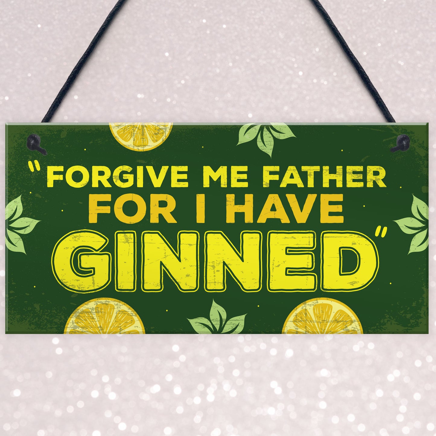 Novelty GIN Plaque Funny Alcohol Sign Home Bar Pub Man Cave Gift