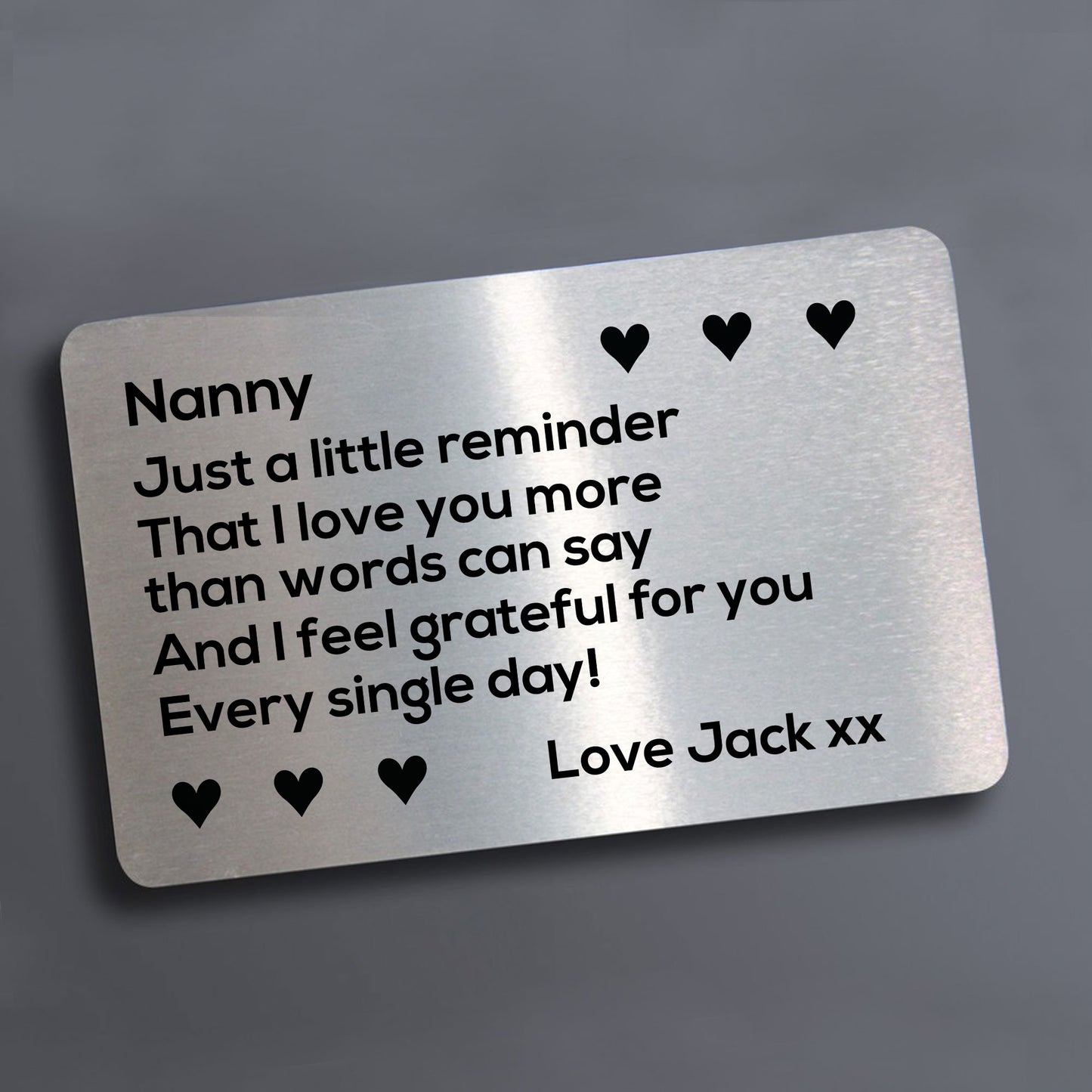 Novelty Gift For Nanny Personalised Insert Birthday Christmas