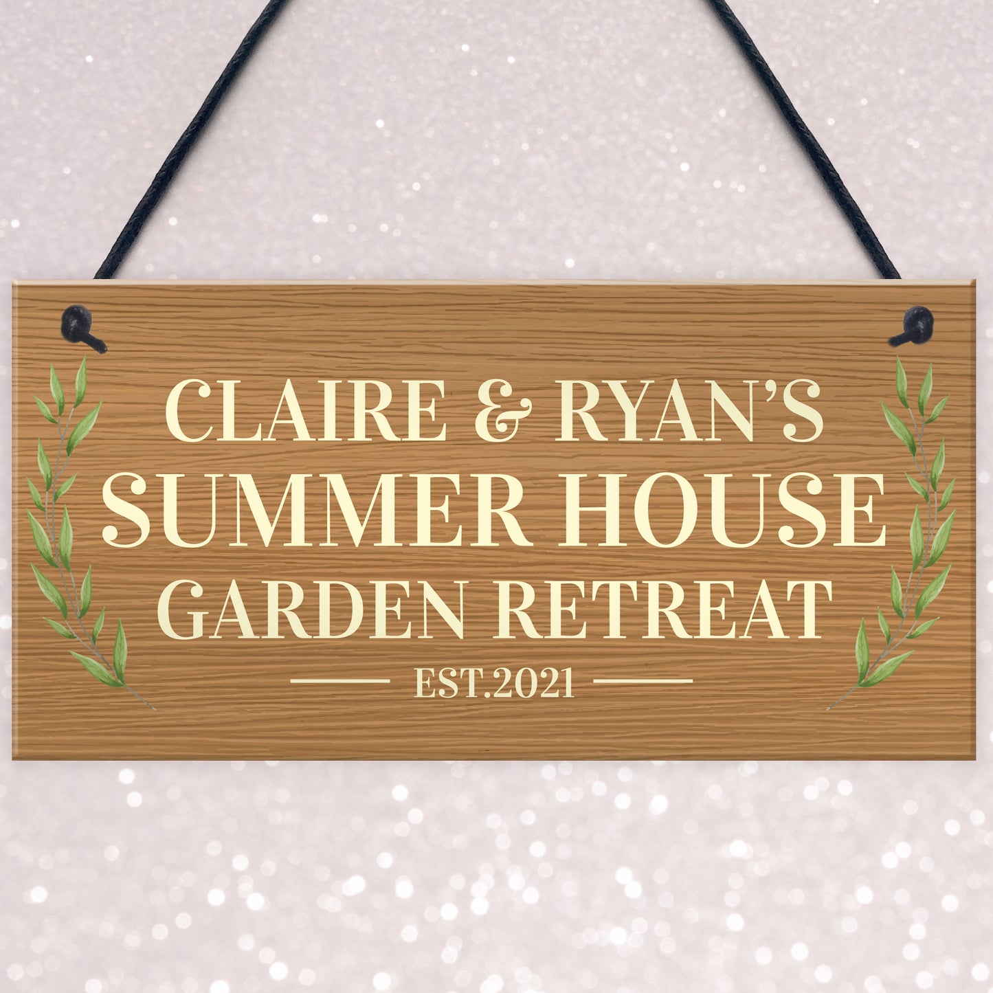 Summer House Garden Shed PERSONALISED Hanging Garden Sign