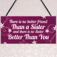 Best Friend Sister Gifts For Birthday Christmas Plaque Keepsake