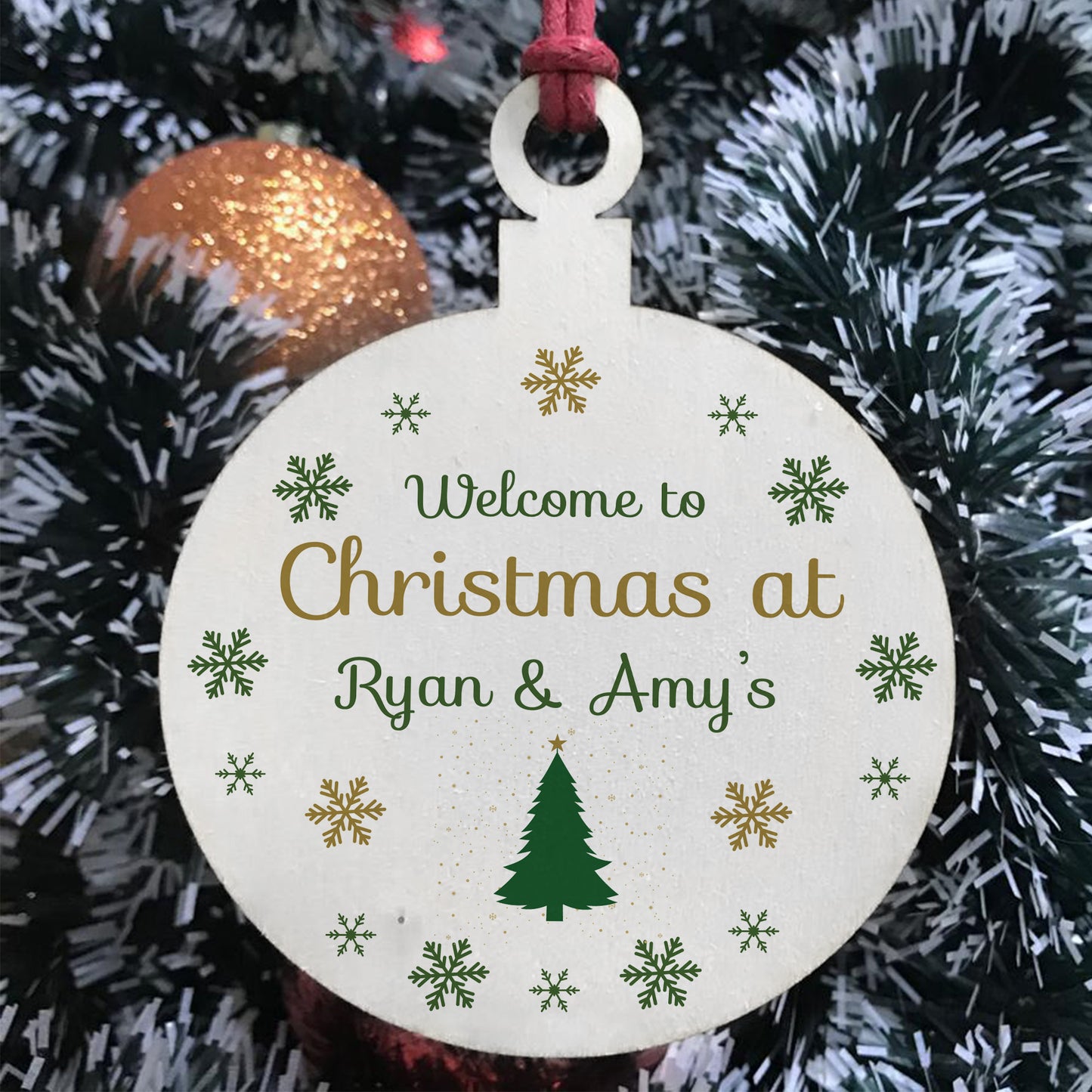 Christmas Tree Decoration Welcome Gift Personalised Bauble