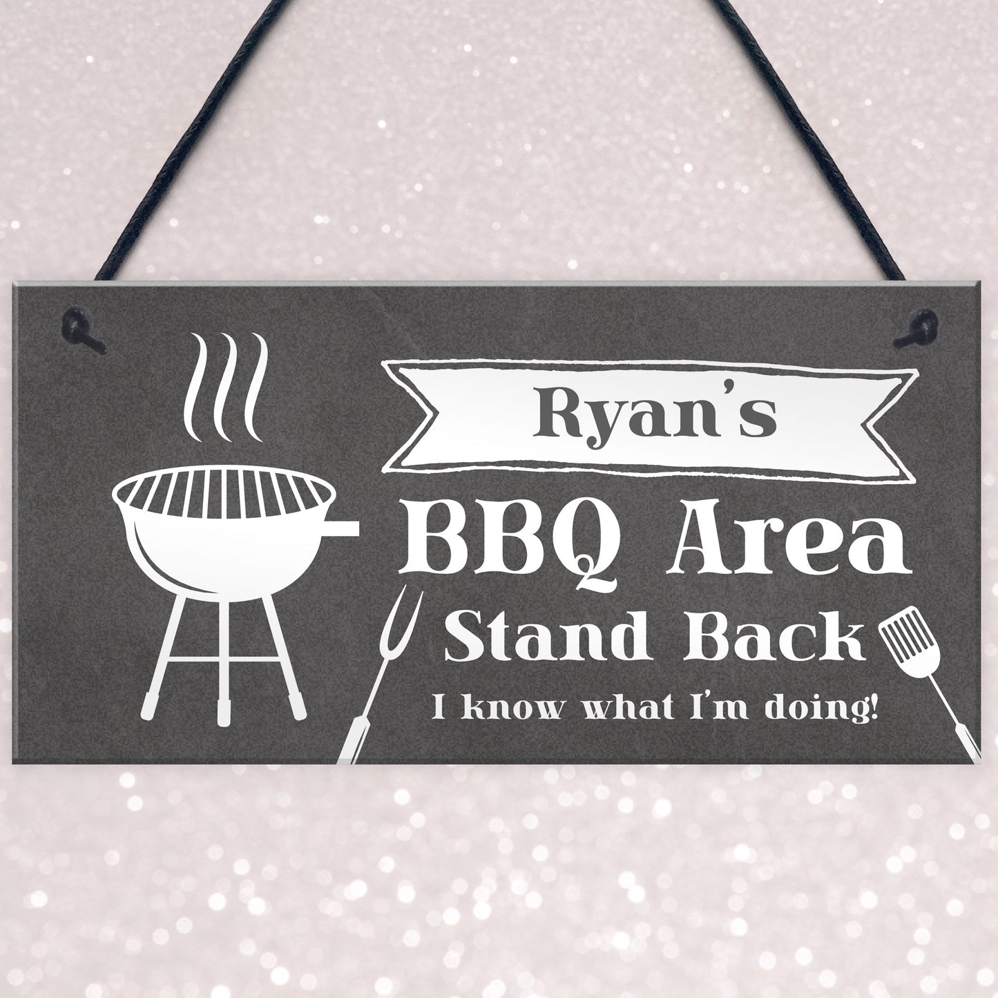 Personalised BBQ Area Sign Novelty Garden Decor Signs Barbecue