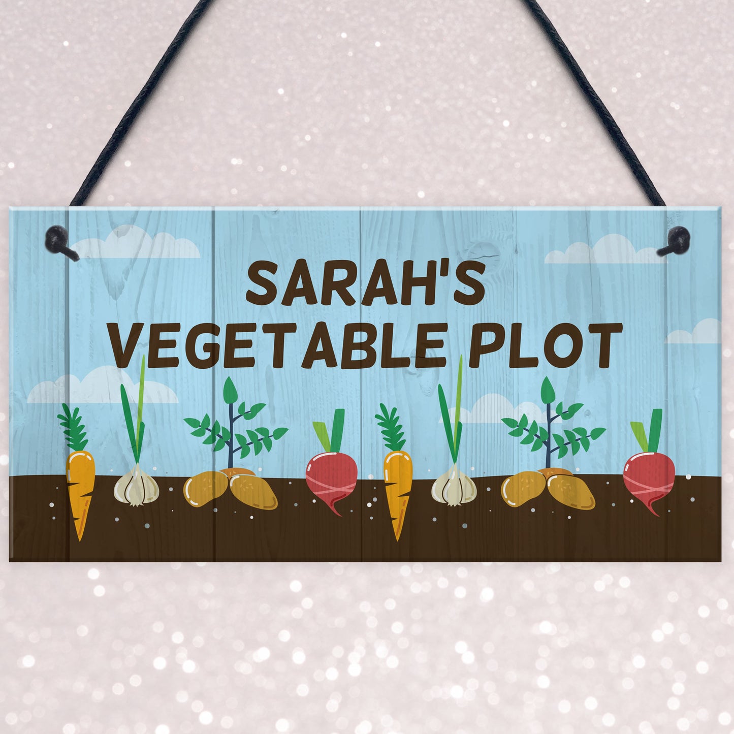 Novelty Vegetable Plot Sign For Garden Summerhouse Door Sign