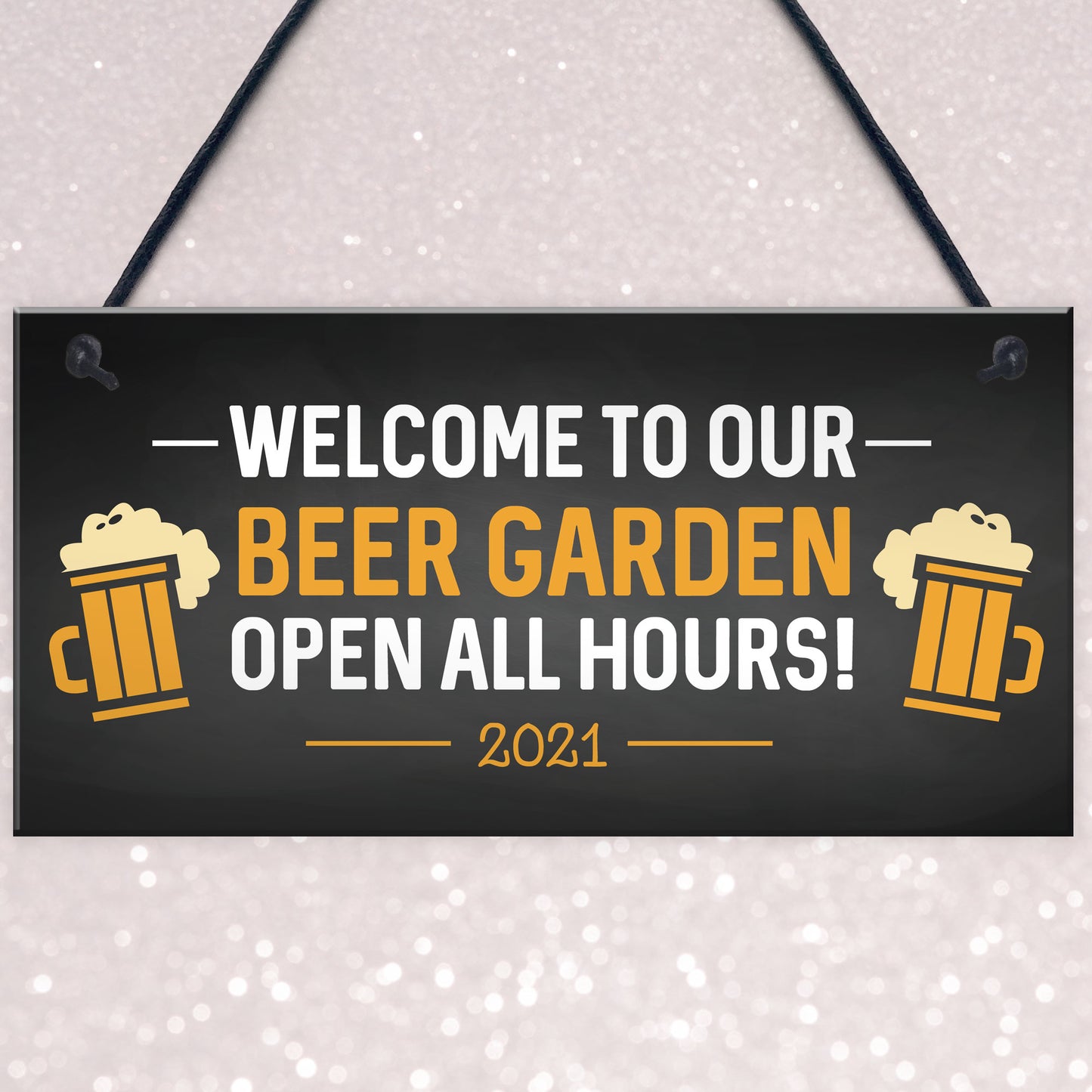 Beer Garden Welcome Sign Novelty Home Bar Sign Garden Decor