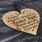 Foster Dad Gifts For Him Wooden Engraved Heart Birthday Gifts