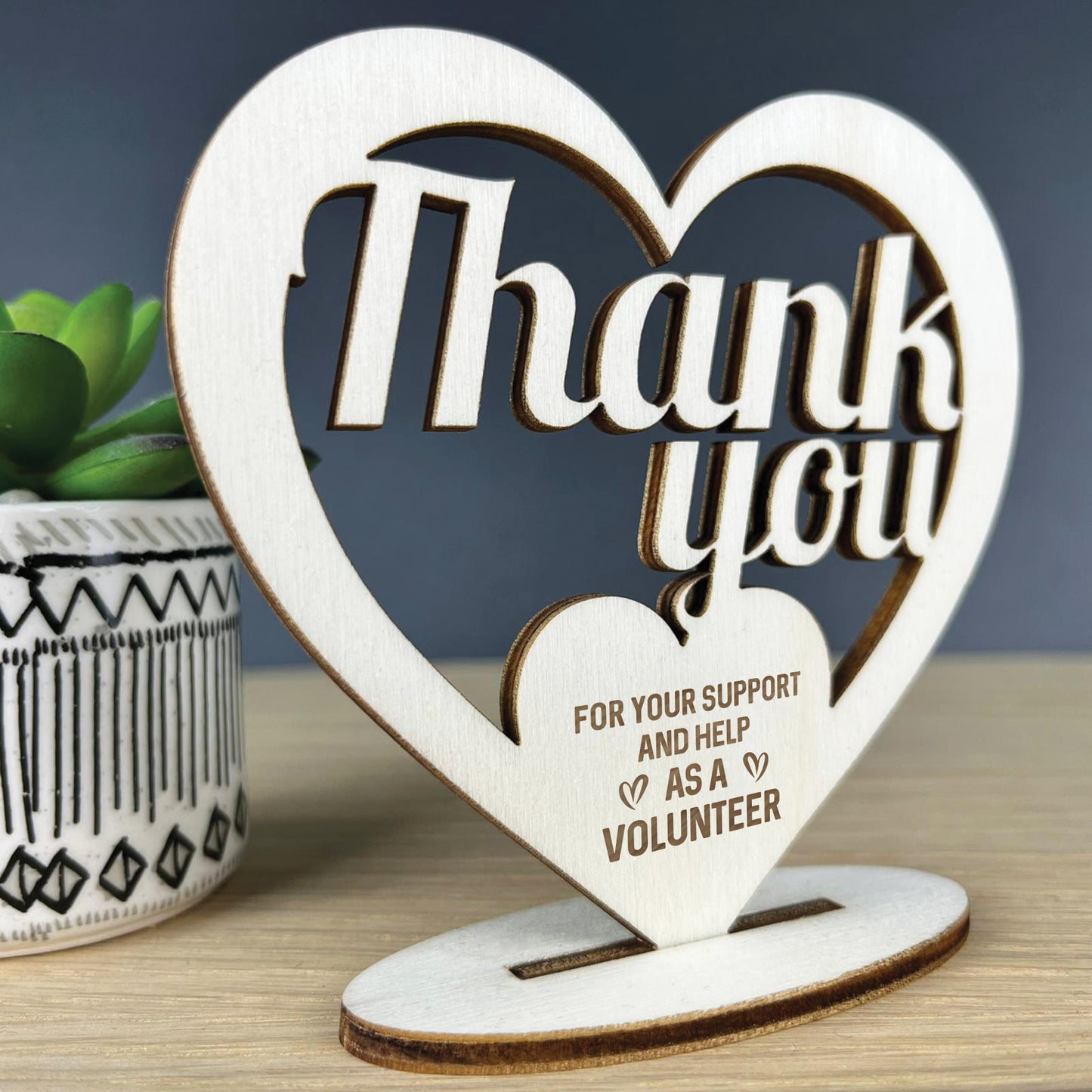 Thank You Gifts For Volunteer Engraved Heart Thank You Gift