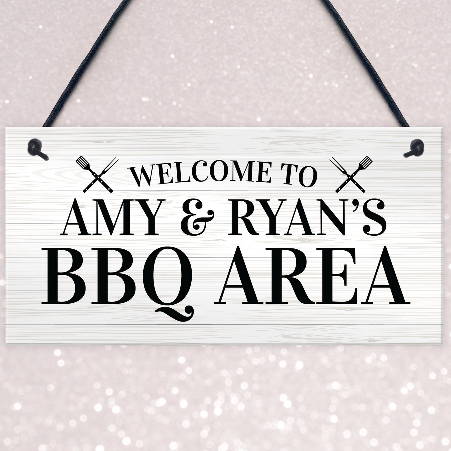 BBQ Signs For Outside Garden Personalised BBQ Area Sign
