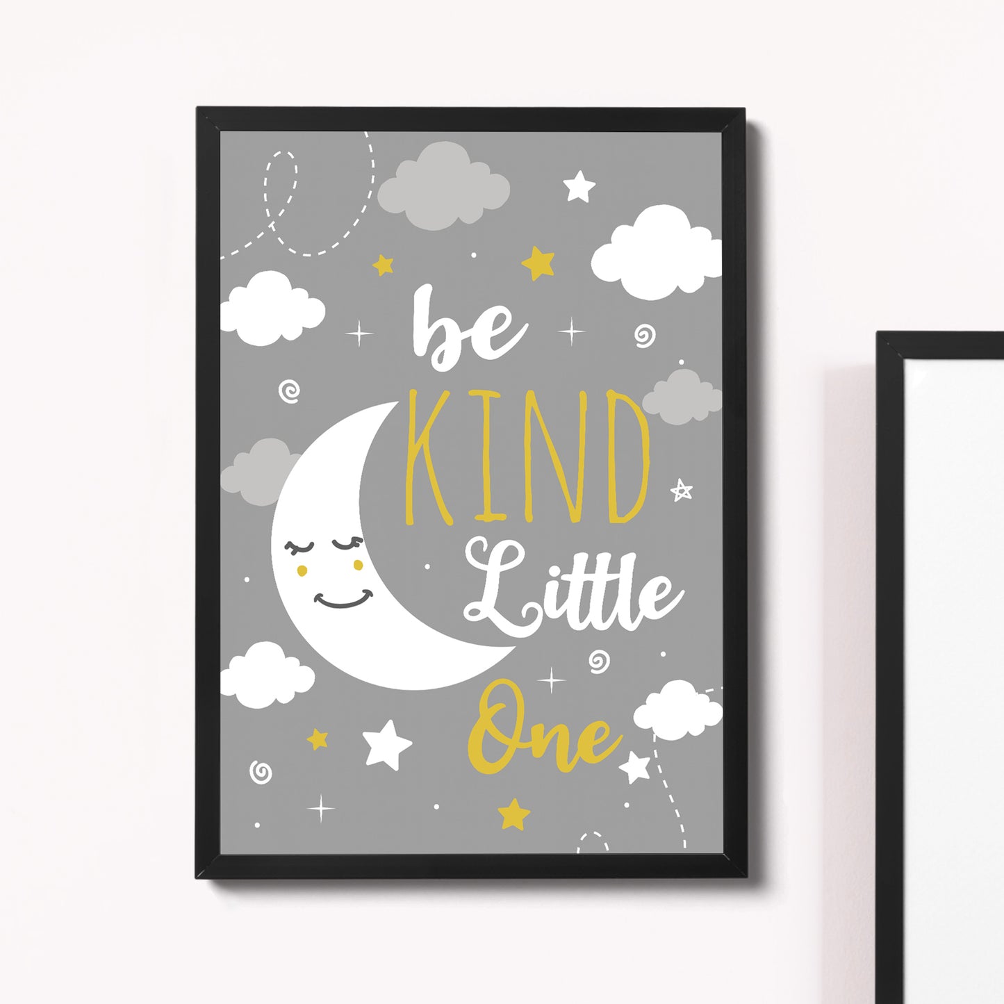 Grey And Yellow Nursery Print For Girls Bedroom Boys Bedroom Art