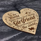 Gift For Girlfriend Engraved Heart Girlfriend Birthday Gift Card