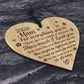 THANK YOU Mum Gift For Birthday Christmas Engraved Heart