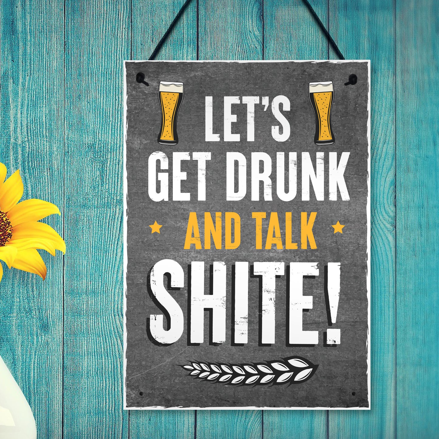 FUNNY Bar Sign Garden Signs Hanging Home Bar Sign Alcohol Gift
