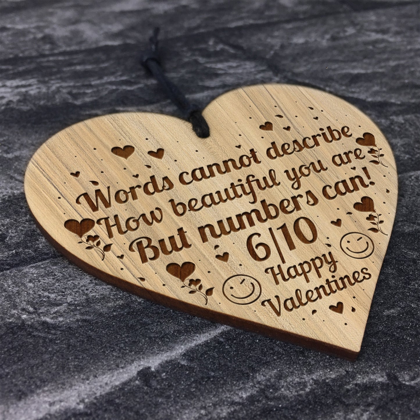 Funny Rude Valentines Present Engraved Heart Husband Wife Gifts
