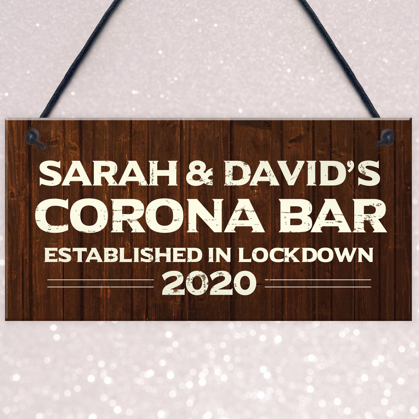 Personalised Quarantine Corona Bar Sign Novelty Man Cave Decor