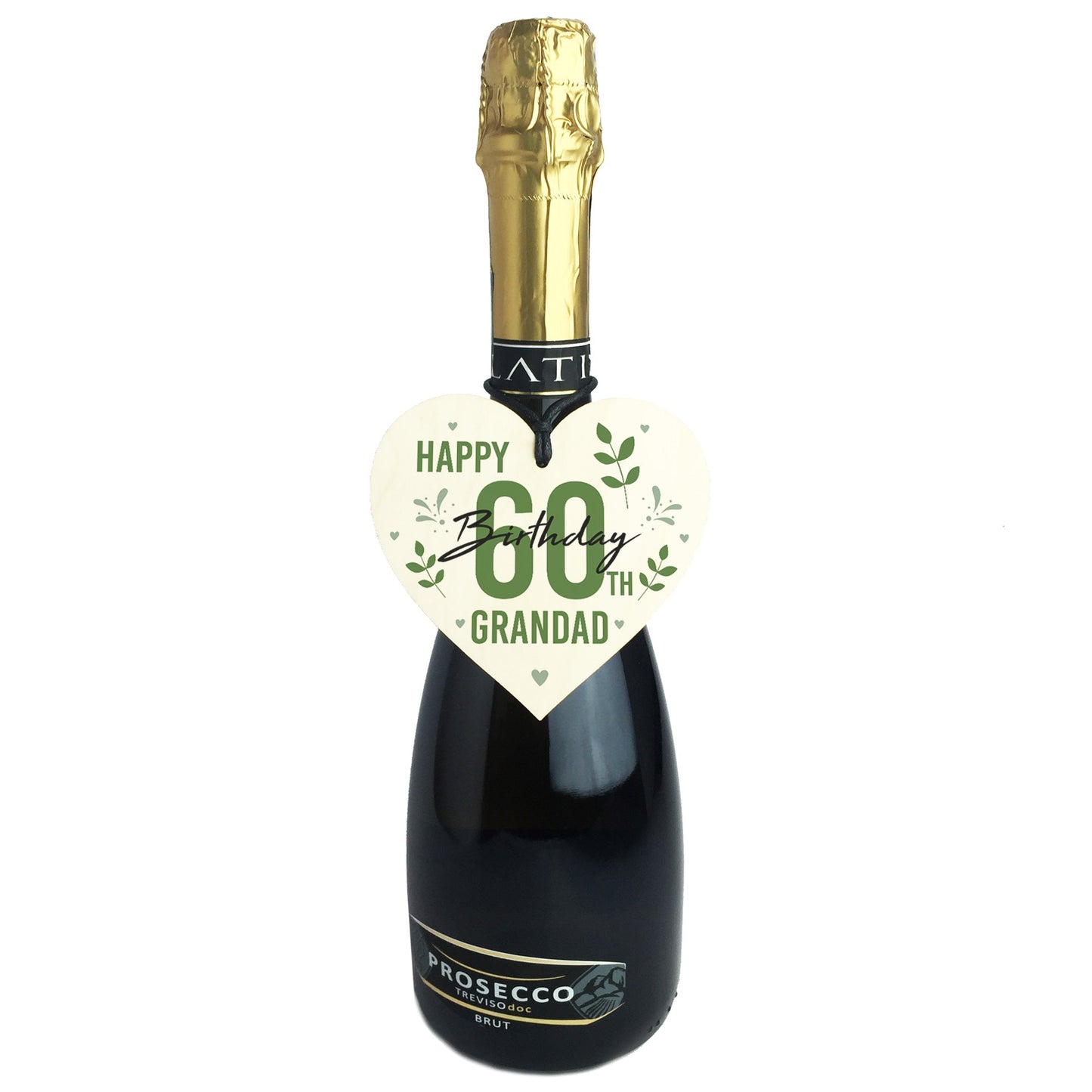 Personalised 40th 50th 60th Birthday Gift For Grandad Wood Heart