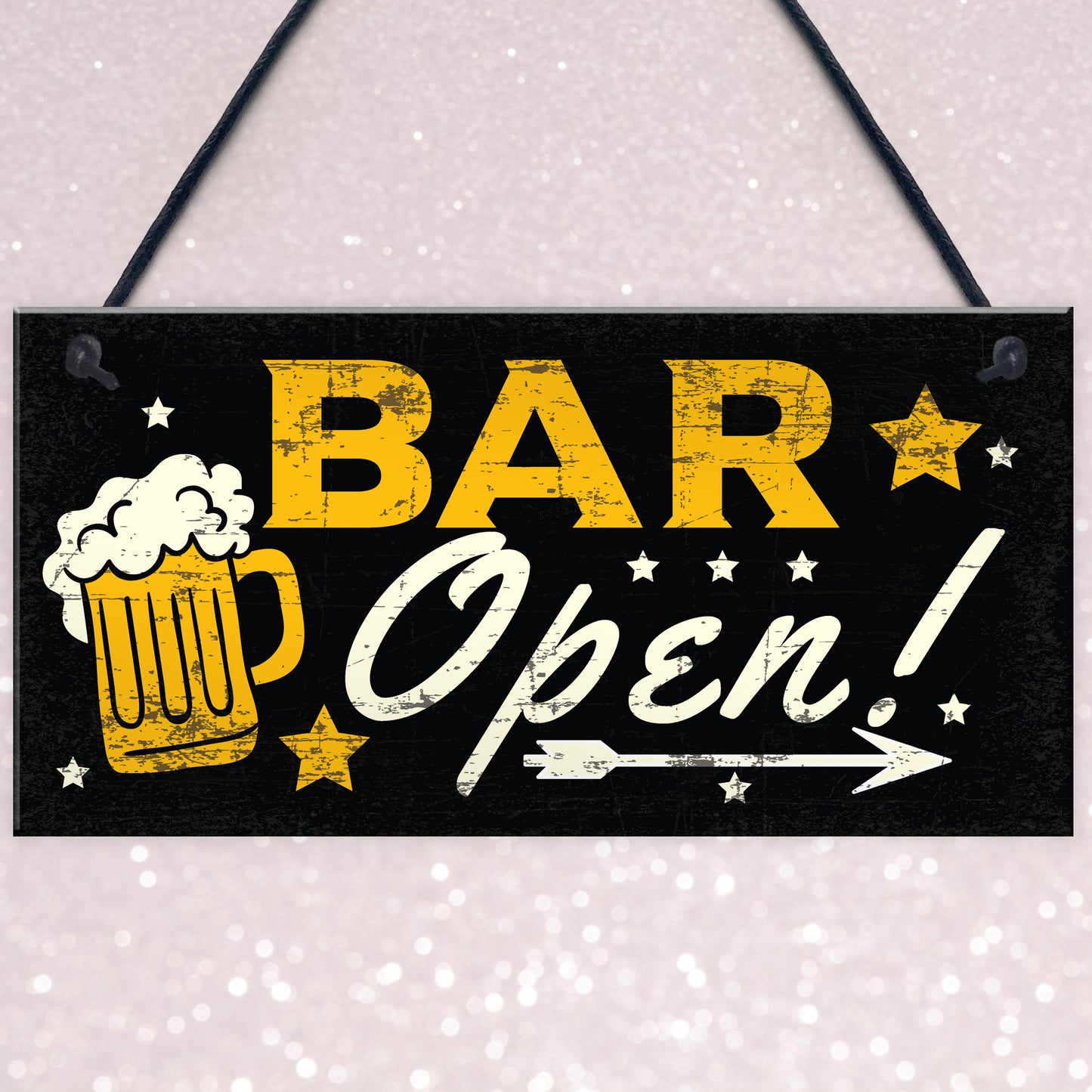 BAR OPEN Sign Beer Vodka Plaque Garden Shed Pub Man Cave Sign