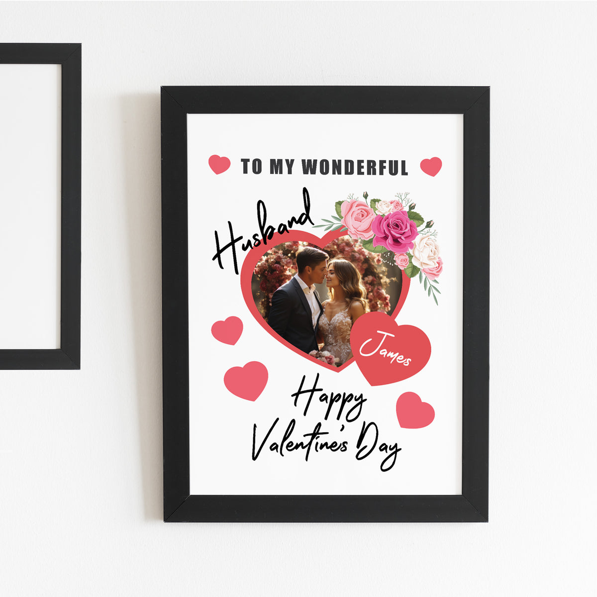 Valentines Day Gift For Husband Personalised Framed Photo Print