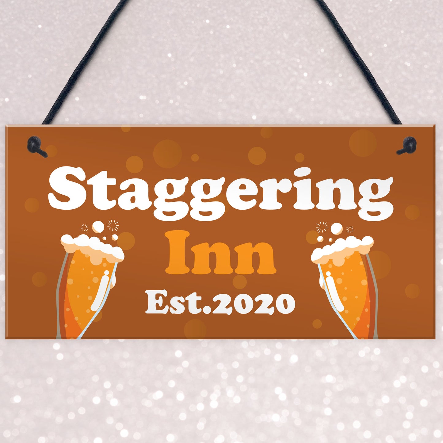 STAGGERING INN Bar Sign Personalised Home Bar Pub Garden Sign