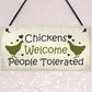 Funny Chicken Sign Hanging Sign Pet Sign Chicken Accessories