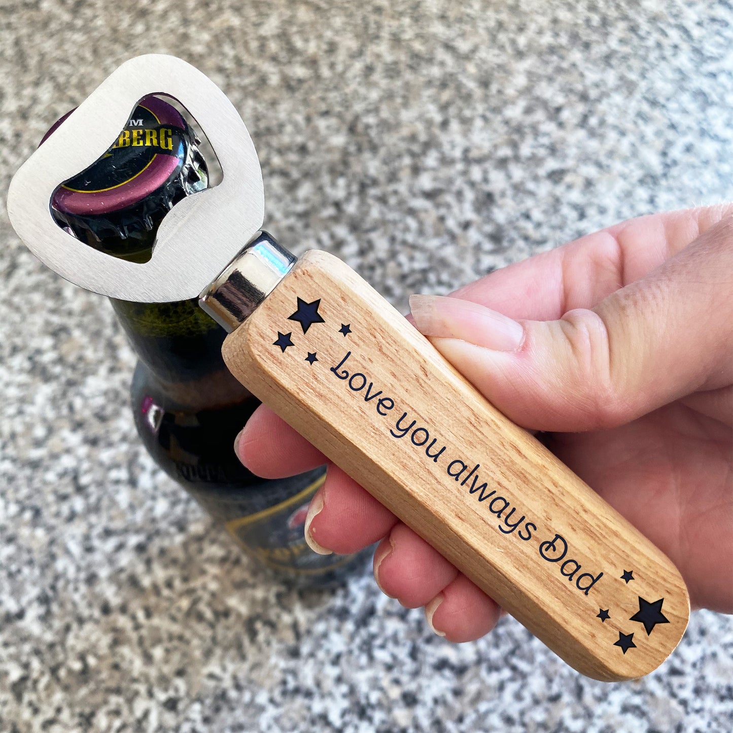Novelty Dad Gift Wooden Bottle Opener Christmas Birthday Gift