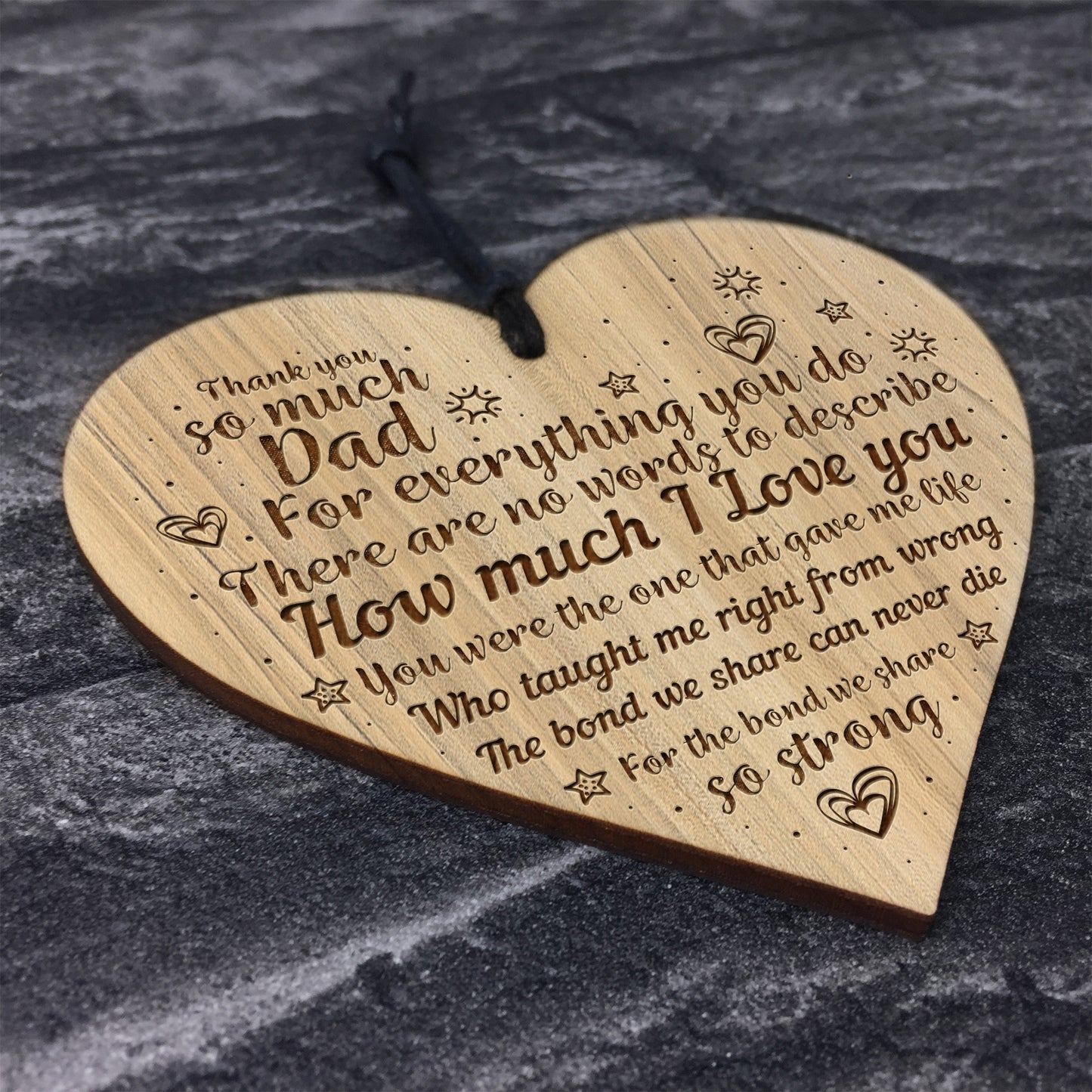Dad Gift Ideas Engraved Heart Dad Gift Birthday Christmas