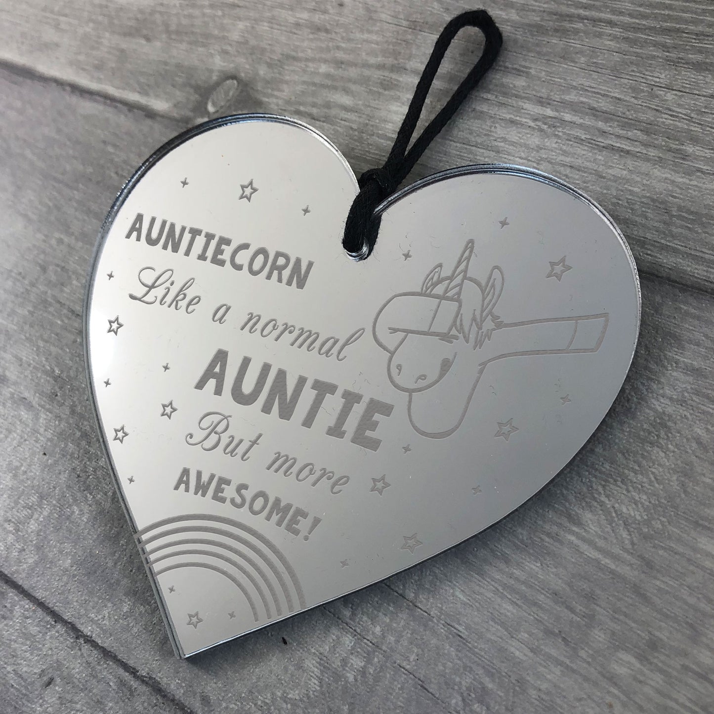 Auntie Gift AUNTIECORN Heart Unicorn Sign Xmas Gift For Auntie
