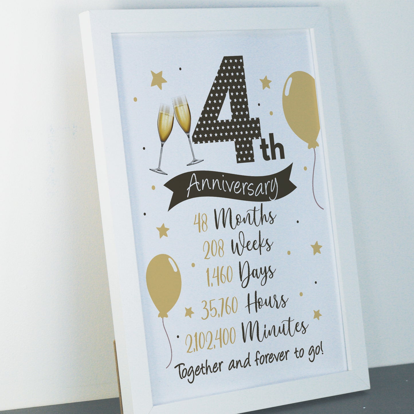 4th Anniversary Gift For Couple 4th Anniversary Gift For Him Her