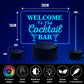 Cocktail Bar Neon Sign LED Light Up 16 Colour Plaque Home Bar