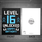 Funny 16th Birthday Card For Son Brother LEVEL 16 Humour Card