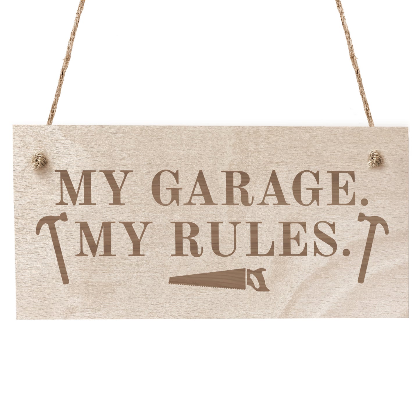 Funny Garage Sign Hanging Wooden Plaque Fathers Day Birthday