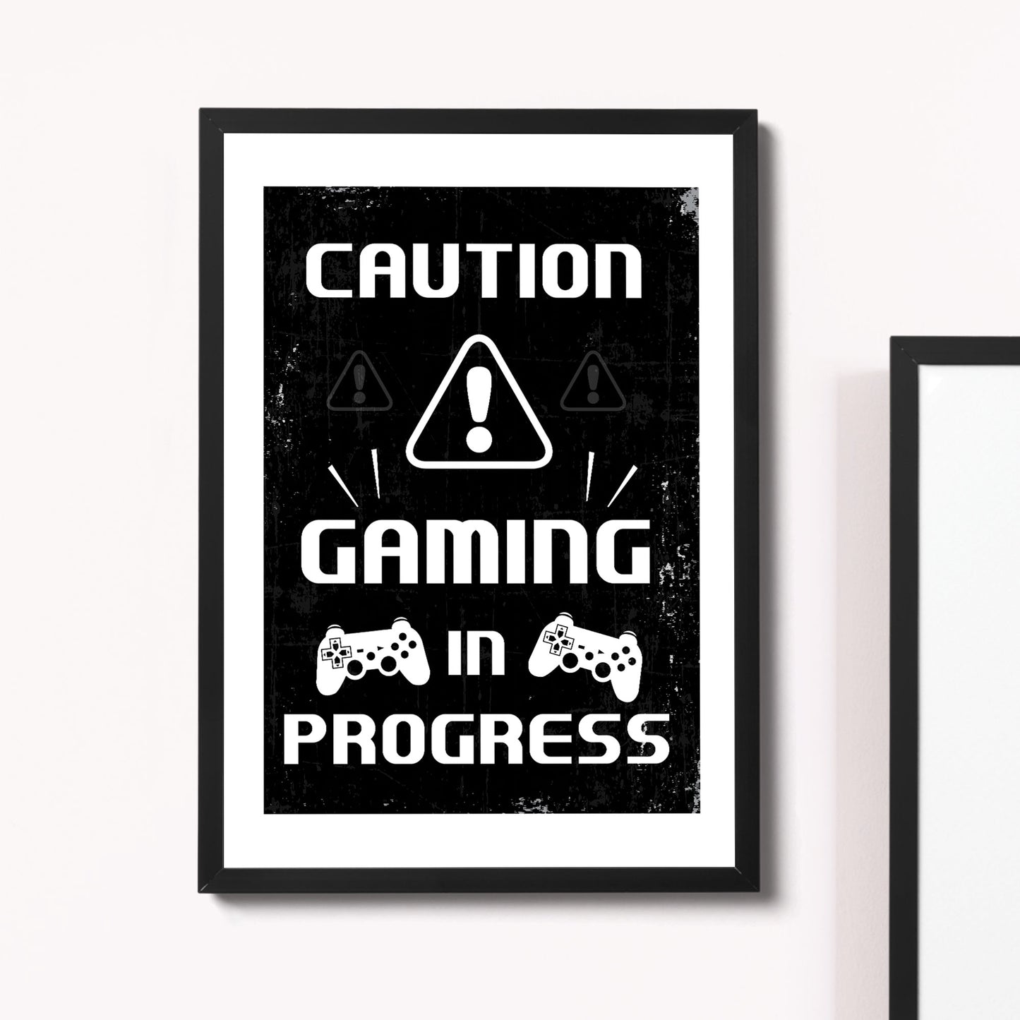 Beware Gaming Sign Boys Bedroom Decor Funny Gamer Gift Framed