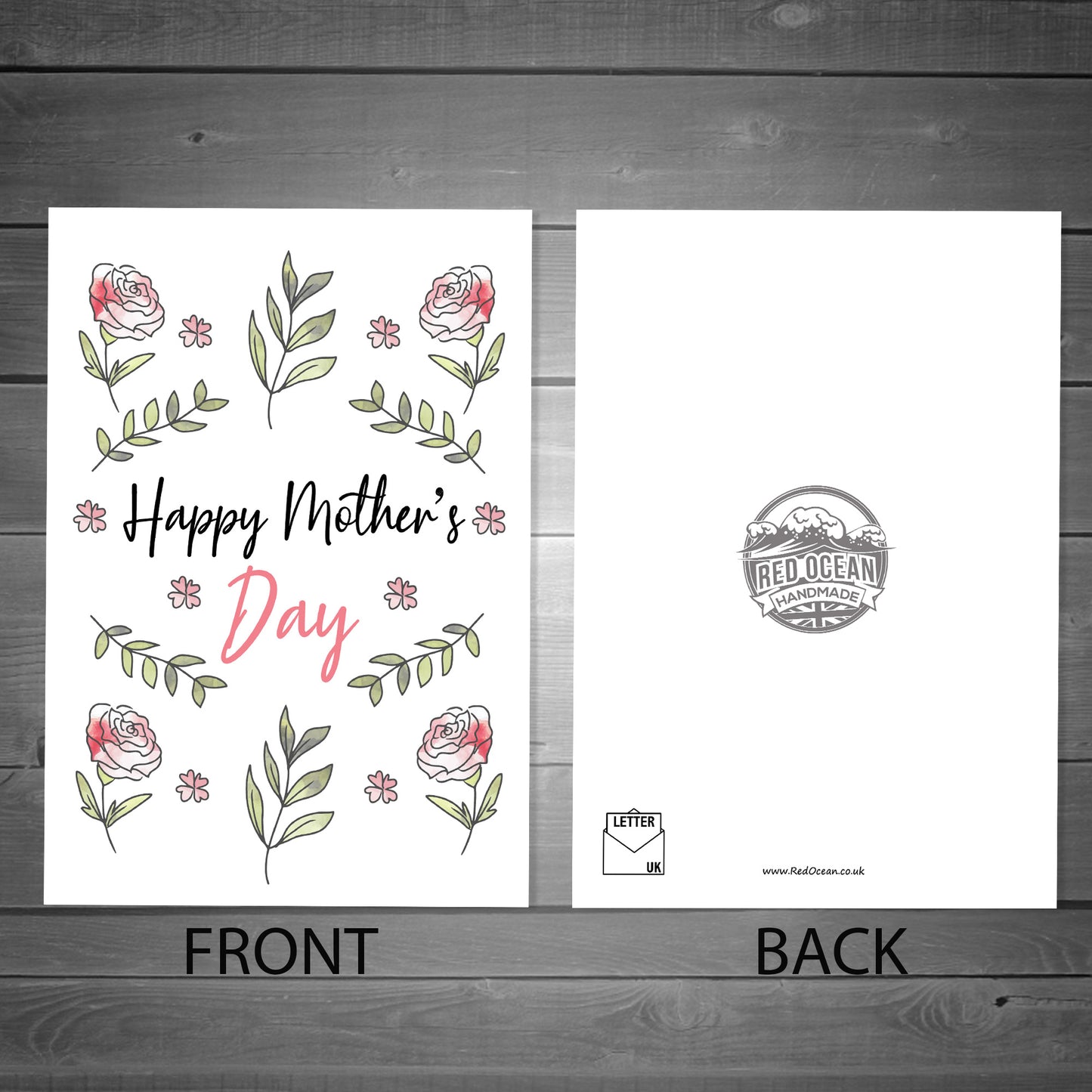 Happy Mothers Day Card For Mum Mummy Nan Nanny Floral Design