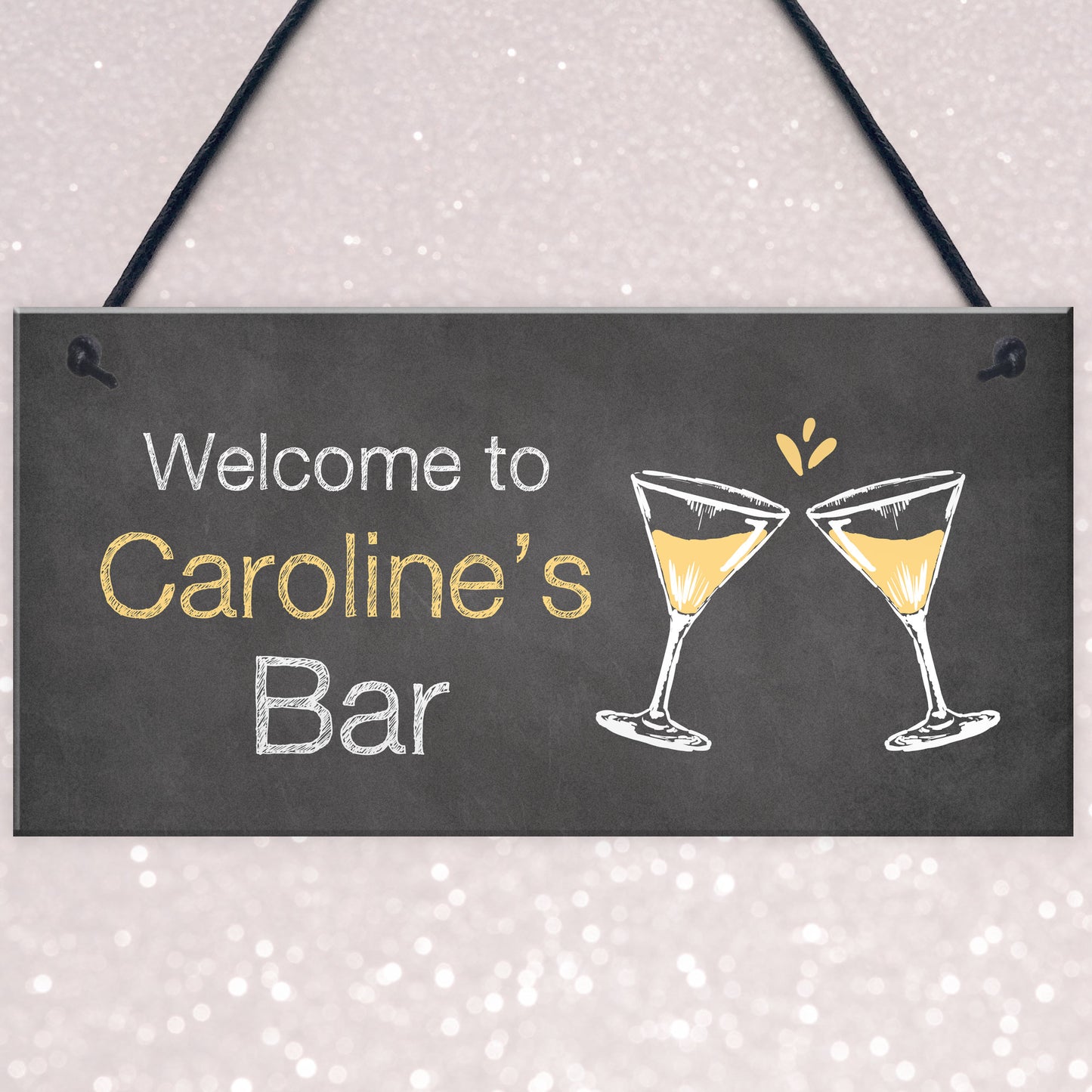 Shabby Chic Bar Sign Home Bar Kitchen Sign Gift For Her