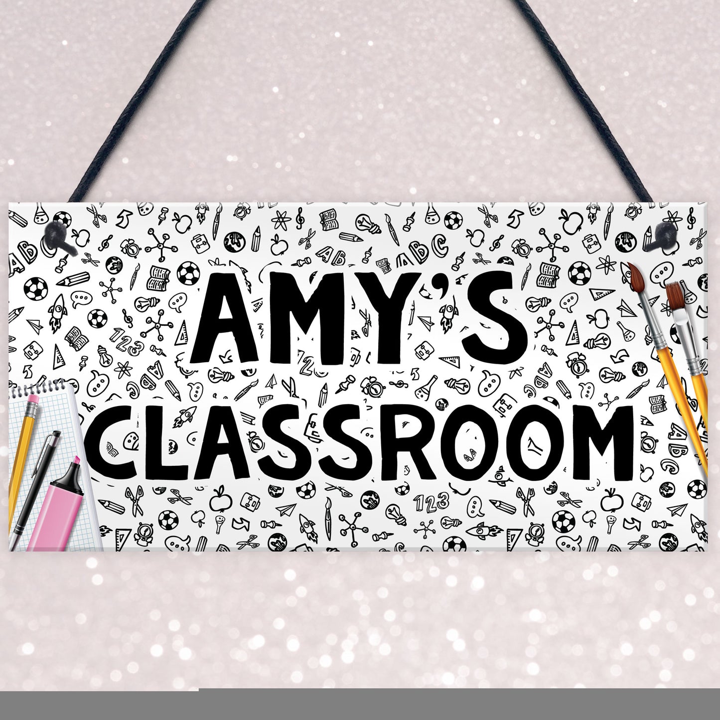 Hanging Classroom Sign Personalised Gift For Daughter Teacher