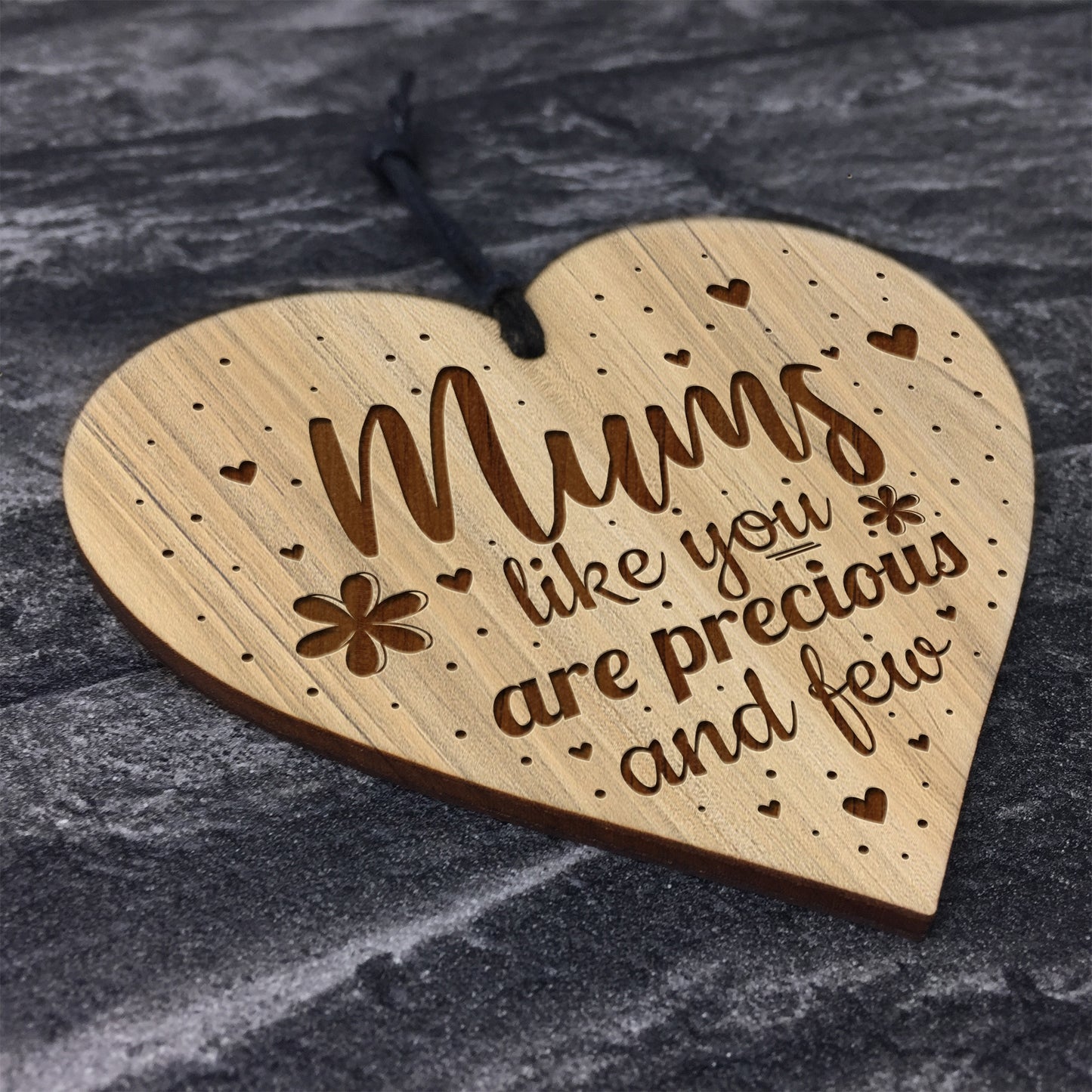 Gifts For Mum Engraved Wood Heart Birthday Christmas Gift