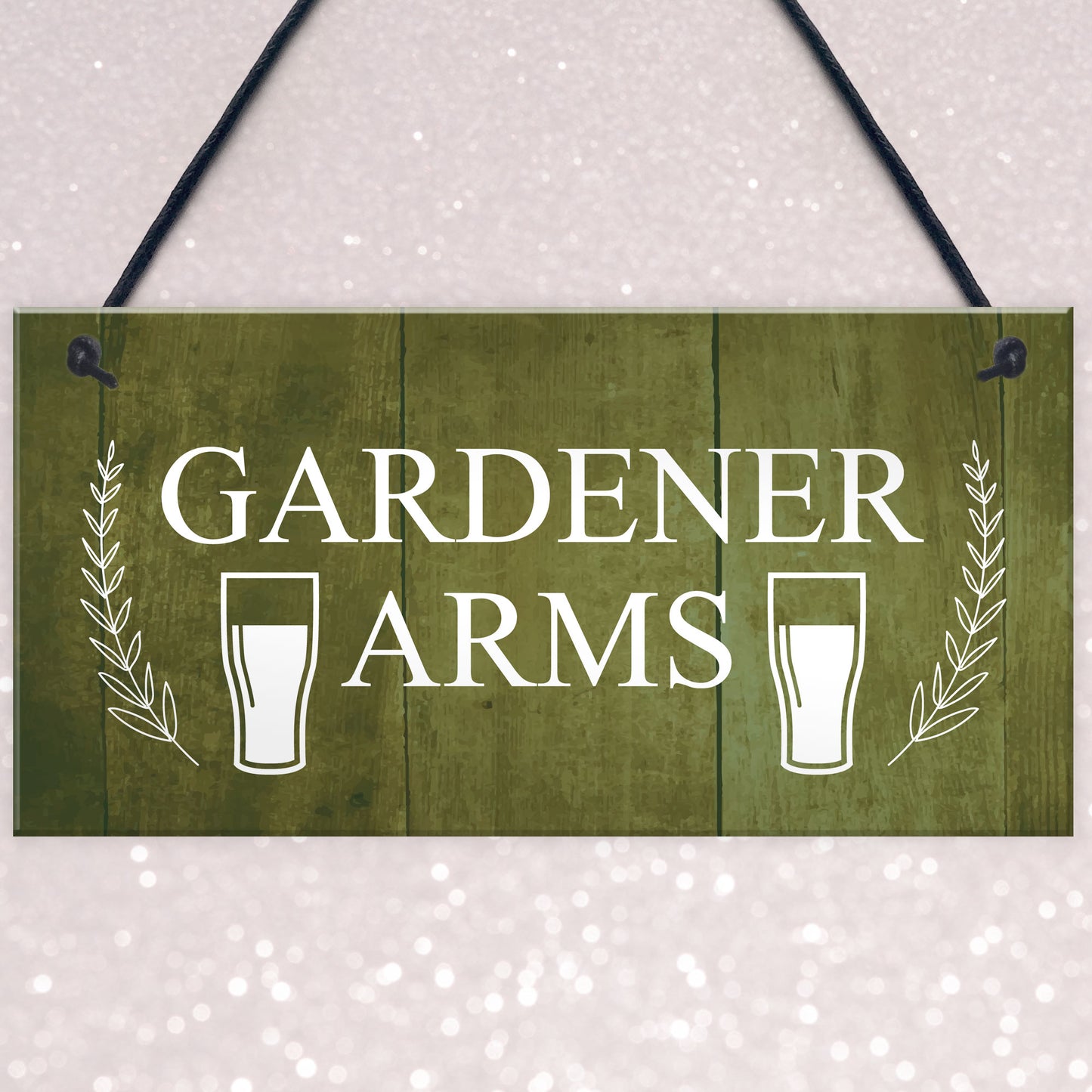Funny Garden Sign For Outside GARDENER ARMS Bar Sign Pub