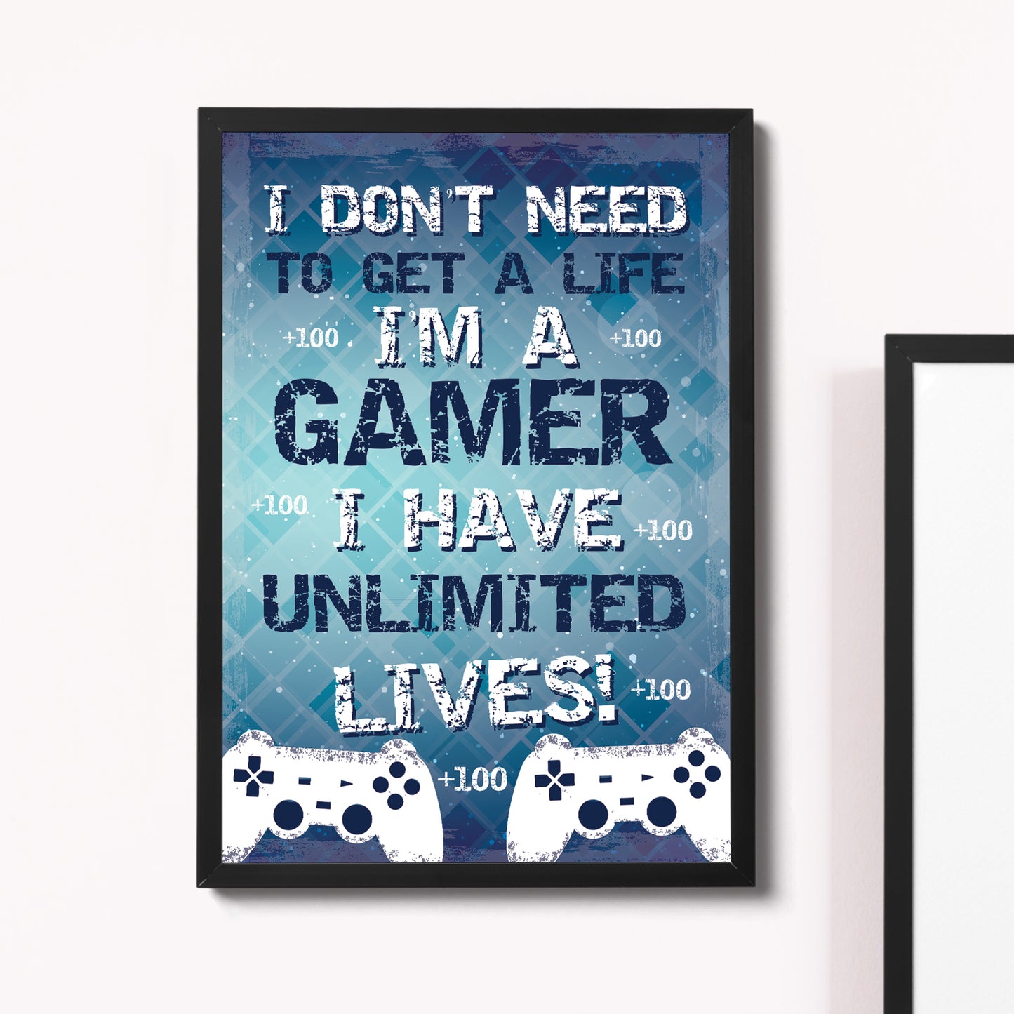 Gaming Print For Playstation Fan Hanging Gaming Sign Framed