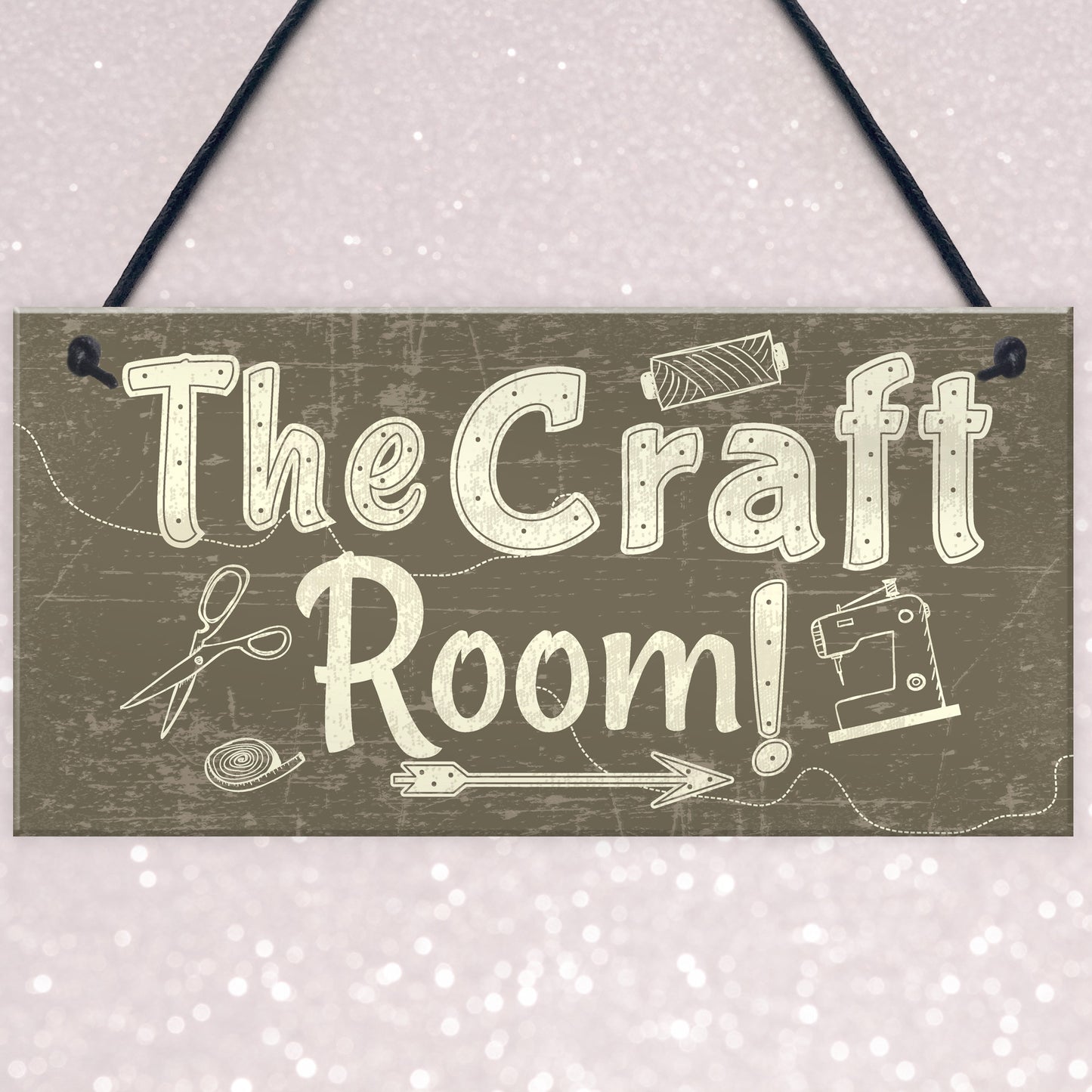 Handmade The Craft Room Home Decor Shabby Chic Hanging Plaque