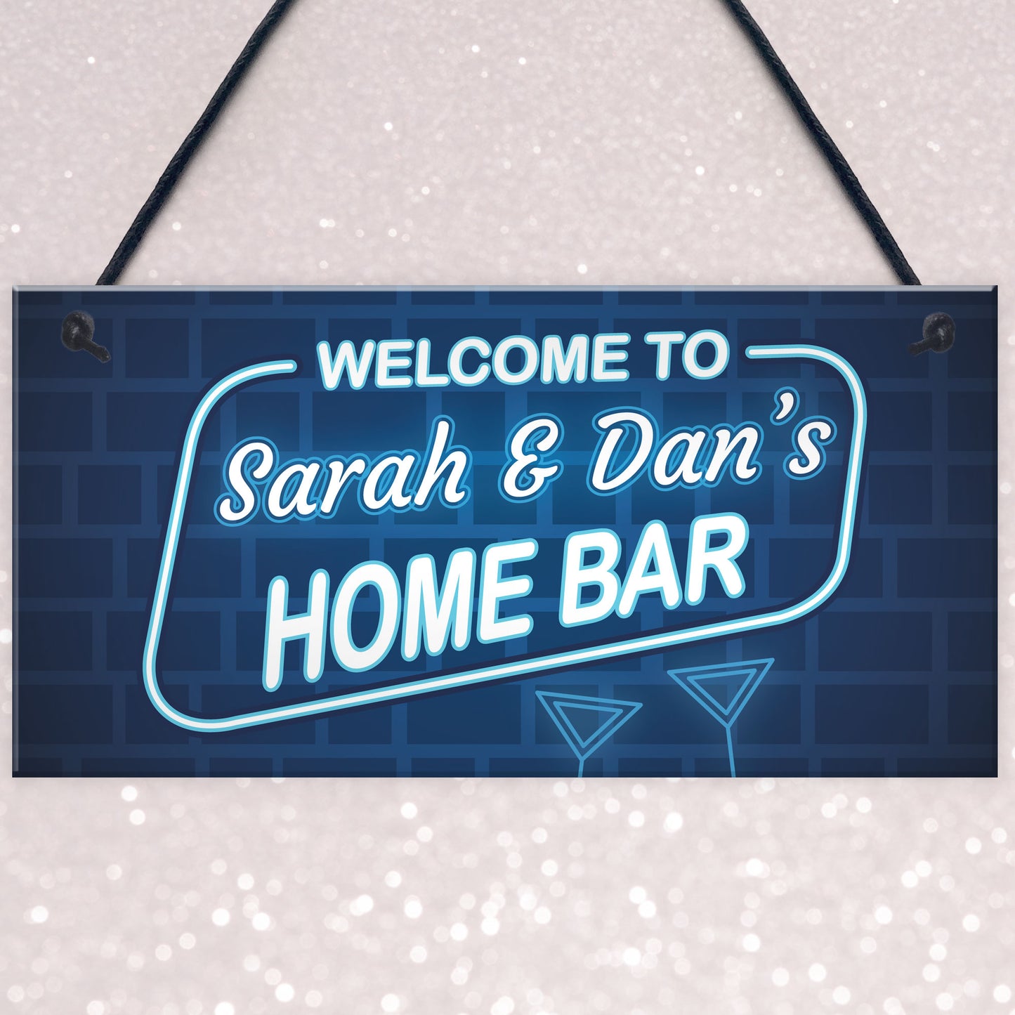 Home Bar Personalised Hanging Sign For Man Cave Home Bar