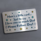 Fathers Day Gift For Dad From Daughter Son Metal Wallet Insert