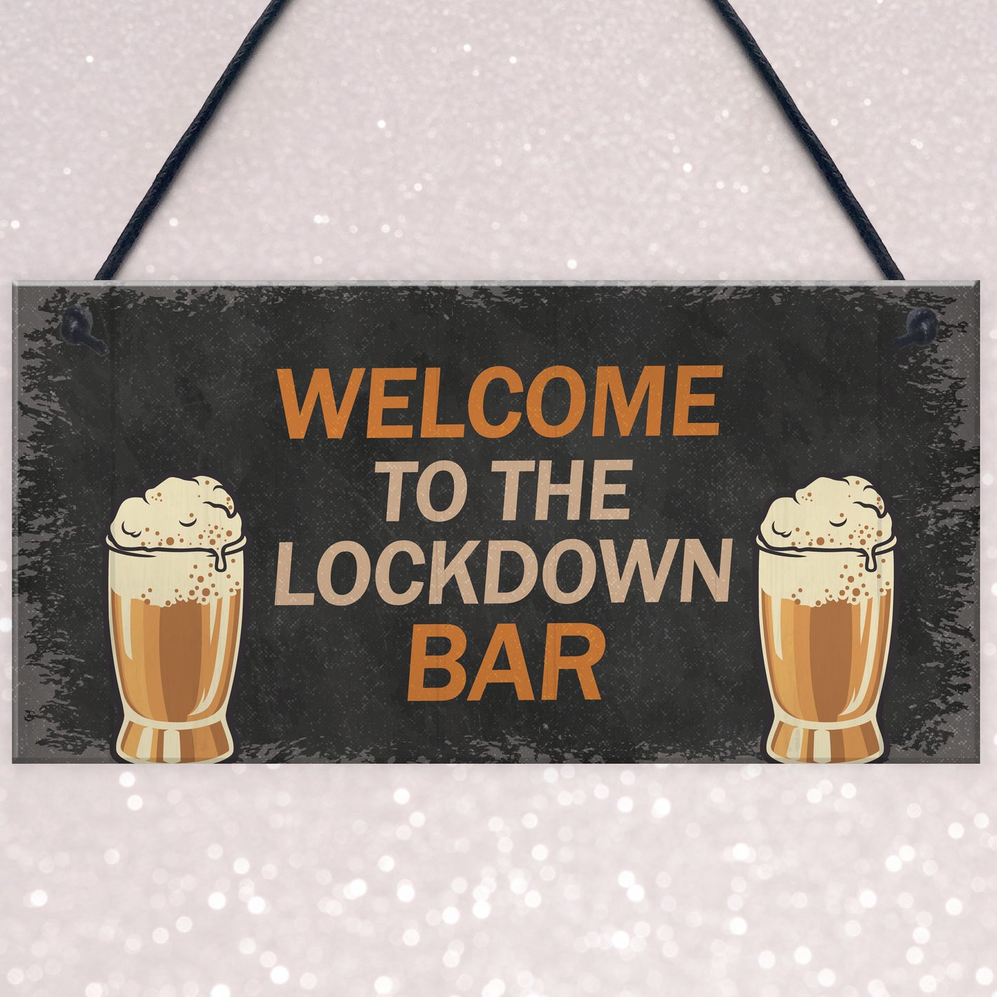 The LOCKDOWN Bar Funny Quarantine Plaques Novelty Home Bar Sign