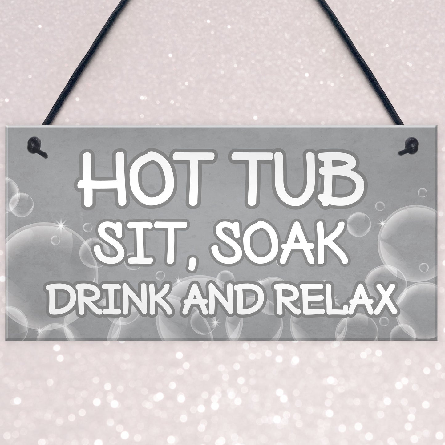 Shabby Chic Hot Tub Sign Funny Hot Tub Accessories Garden Sign