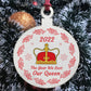 Queen Elizabeth II Memorial Plaque Wood Christmas Bauble Tree
