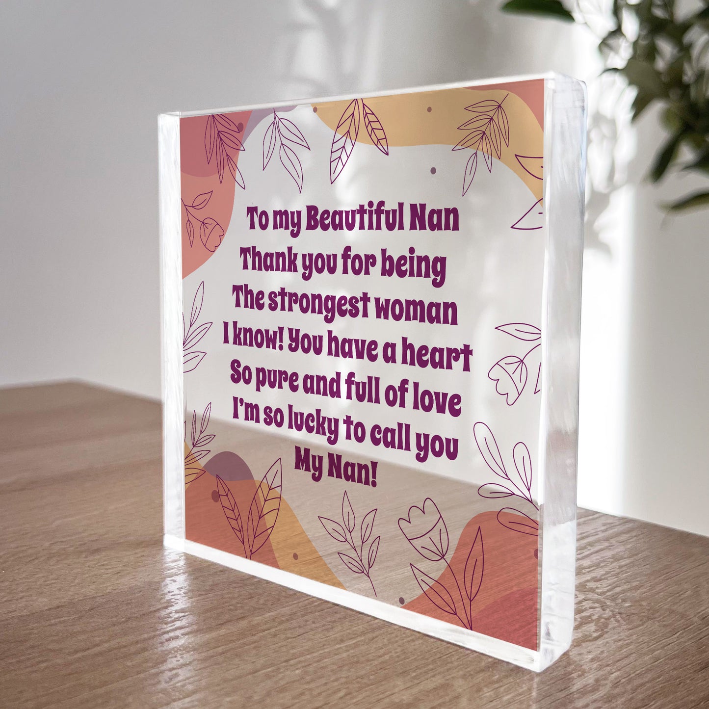 Nan Gift For Birthday Christmas Acrylic Block Special Nan Gifts