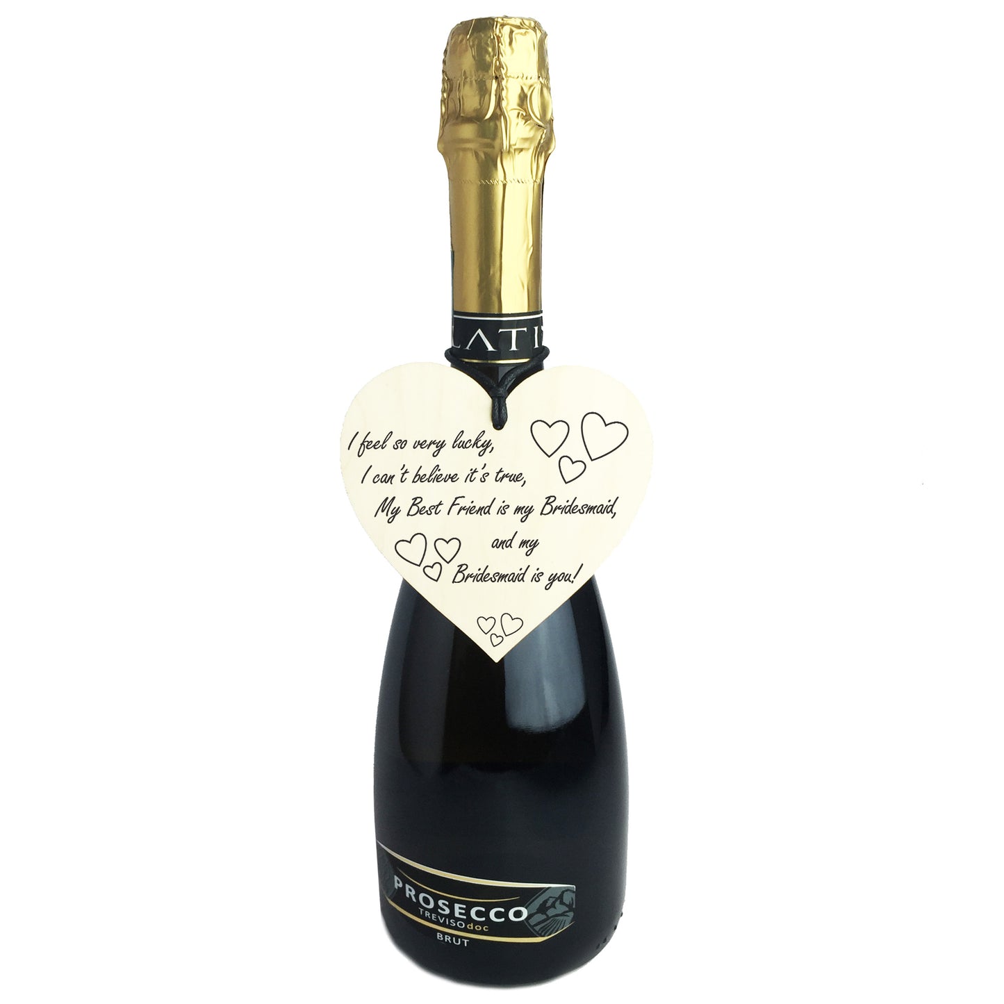 Best Friend Is My Bridesmaid Wooden Hanging Heart Wedding Plaque