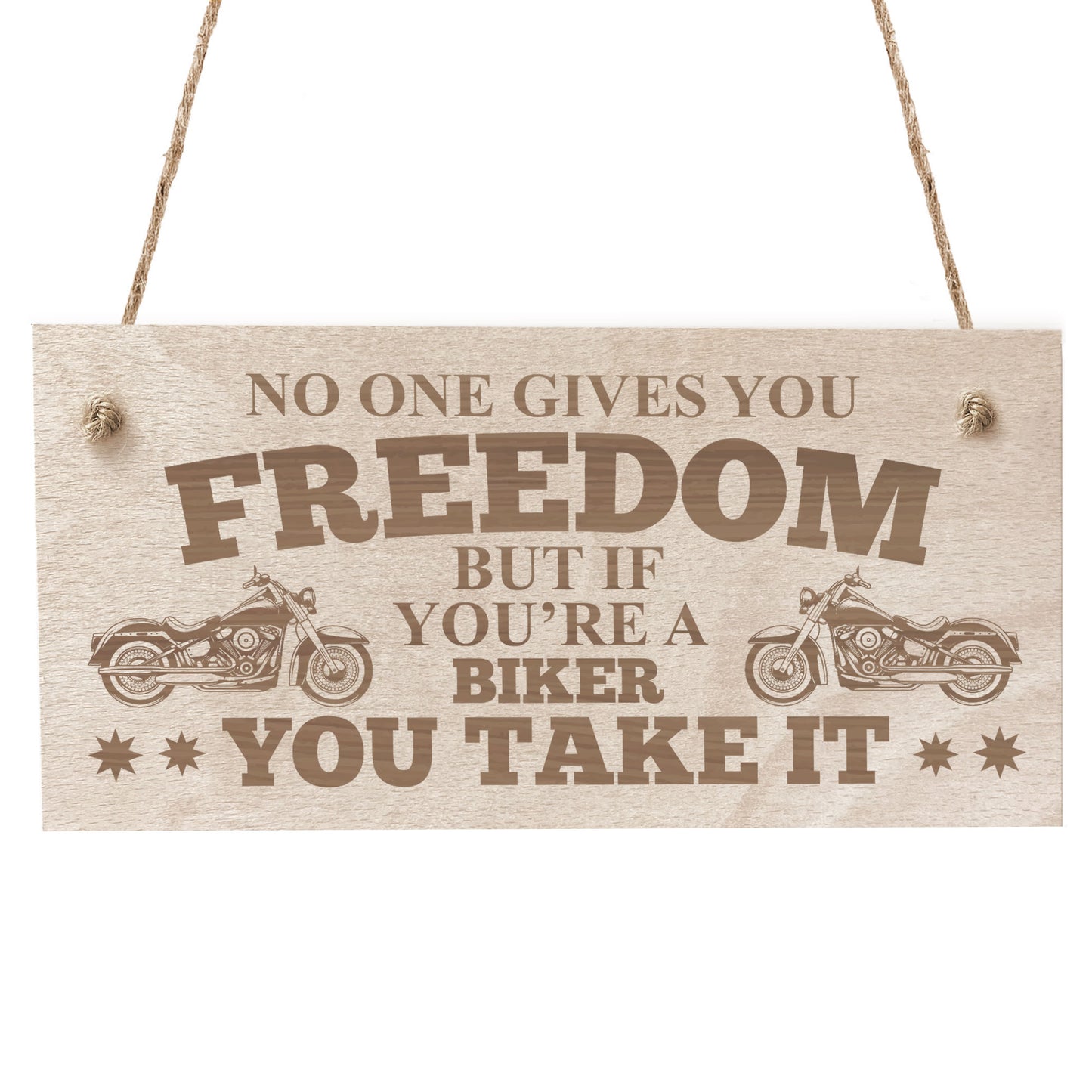 Biker Gift For Birthday Christmas Engraved Wood Garage Man Cave